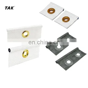 30mm x 30mm White 7.5mm Fully Bonded Caravan Awning Piping Rail Keder Eyelet thumbnail-2