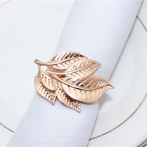 New Design Leaf Designed Napkin Ring Forest Theme Wedding thumbnail-2