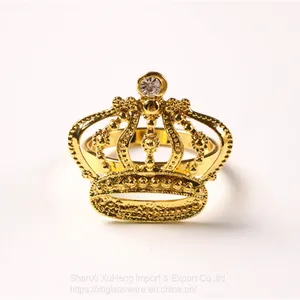 Factory Wholesale Gold Crown Napkin Ring For Wedding Table Decoration thumbnail-1