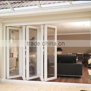 Thermal Break Aluminum Double Folding Glass Windows thumbnail-1