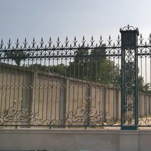 Anti-Rust Wrought Iron Garden Fence, Strong Metal Security Fencing for Villa and Garden, Wholesale thumbnail-3