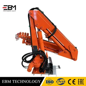 EBM Portable Mini Marine Crane 1–3 Ton | Electric Hydraulic Knuckle Boom Folding Arm Crane thumbnail-1