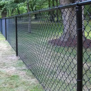 Customized Sustainable Wholesale Powder Sprayed PVC Coated Chain Link Fence Cyclone Wire Mesh Fence for Baseball Fields thumbnail-5