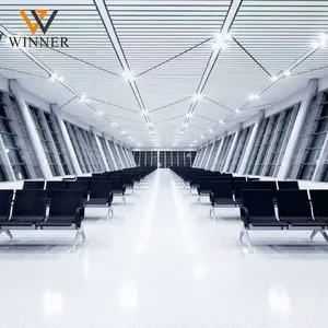 New Model Modern Public Area Waiting Chair Triple Seater PU Cushion Bench for Airport Terminal Hospital Lobby Office Outdoor Gym thumbnail-4