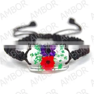 New Design Promotional Gifts Clear Resin Lucite Flower Bangle thumbnail-5