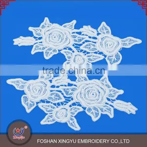 Promotion Wholesale Custom 2pieces per Set Crochet Embroidery Neckline Designs Shoulder Applique thumbnail-2
