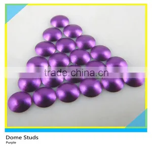 Aluminum Metal Hot Fix Dome Studs Orange Flatback Half Round Studs thumbnail-3