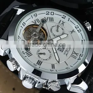 Jargar Men Gent White Tourbillon Date Aviator Automatic Mechanical Watch WM182 thumbnail-6