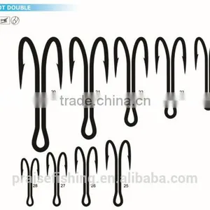 White Nickle High Carbon Steel PR-7897DT DOUBLE Wholesale Fishing Hook thumbnail-1