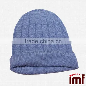 Custom Knitted Toque Cashmere Slough Beanie Hats thumbnail-3