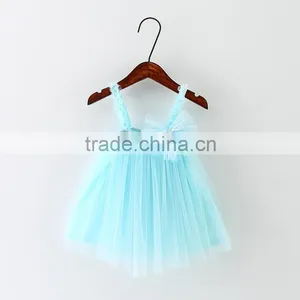 Wholesale Popular Children Long Gown Bowknot Summer Kids Dresses Toddler One-piece Clothing Spaghetti Strap Baby Girl Long Skirt thumbnail-6