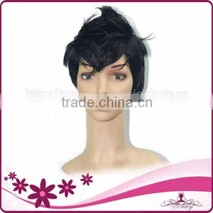 Short Black Braid Hair Synthetic Wig thumbnail-1
