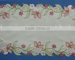 100% Polyester Embroidery Table Runner Houseware Household Textile thumbnail-1