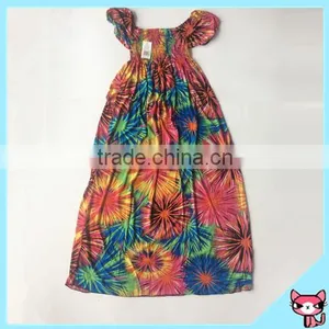 New Collection Fireworks Pattern Short Sleeve Maxi Dress thumbnail-1