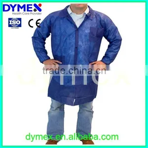 Disposable Non Woven Fabric Sterile Medical Supplies PP Lab Coat thumbnail-1