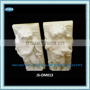 White Marble Little Boy Statue for Wall Decoration thumbnail-1