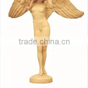 Garden Decorative Carved Sandstone Life-Size Naked Woman Statue thumbnail-1