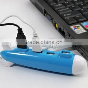 Submarine Shape USB 2.0 Hub Mini Portable Hub 4-Port Hub thumbnail-6