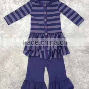 Classic Design Cute Baby Girl Cotton Cardigan 100% Cotton Kids Long Sleeve Cardigan With Triple Ruffle thumbnail-4