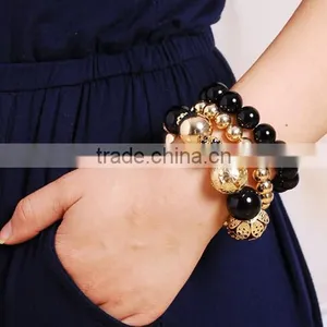 >< SW16634 Wholesale Fashion Women's Beaded Elastic Bracelet / Quality Choice thumbnail-1