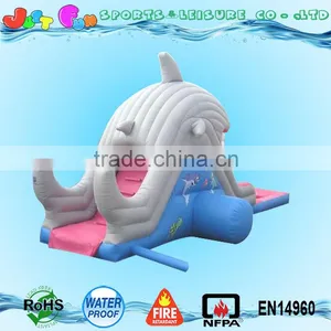 Commercial Grade Inflatable Water Slides, Whale Water Slide With Pool thumbnail-2