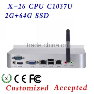 Facrory Competitive Price X-26 Intel C1037U Mini pc Deluxe Computer 2gb Ram 64gb Ssd Support Audio, Video Videoconference thumbnail-1