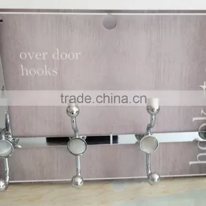 High End New Designed Elegant Decorative Cream Agate Over the Door Hooks 4 Dual Hooks thumbnail-1