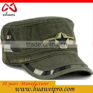 Made in China Oem Camo Army Hats Wholesale Flat Top Cap Jean Washed Military Hat thumbnail-5