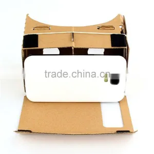 High Quality DIY Magnet Google Cardboard Virtual Reality VR Mobile Phone 3D Viewing Glasses For 5.0" Screen Google VR 3D Glasses thumbnail-5
