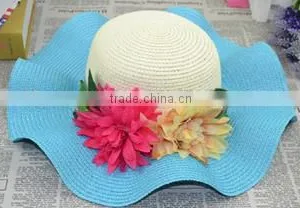 Women Flower Straw Hat,Sun Beach Summer Hats For Ladies thumbnail-3