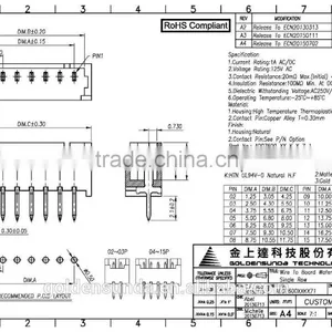 1.25mm Pitch 2 ~ 15 Pin Available Wire to Board DIP 3 Pin Connector thumbnail-6