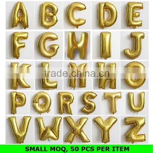 Wholesale Gold Alphabet Letter Decoration Party Balloon Helium thumbnail-1