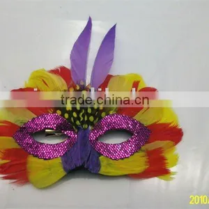 Chic Cock Feather Face Mask thumbnail-1