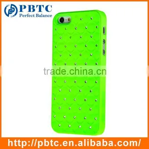 Set Screen Protector Stylus And Case For Iphone 5 , Hard Sky Blue Bling Diamond Plastic Mobile Phone Shell thumbnail-5