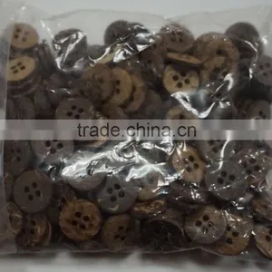 Four Holes Fashionable Coconut Shell Button Size 22L thumbnail-1