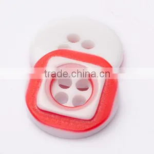 Yiwu Button Colorful 4-hole Plastic Button for Shirts ,resin Eyelet Button thumbnail-2