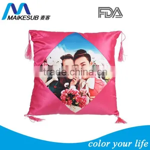 Custom Sublimation Printed Pillow Cover With Good Quality in Rose Color thumbnail-1