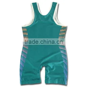 Wholesale China Cheap Gym Sublimated Toddler Wrestling Singlet thumbnail-2