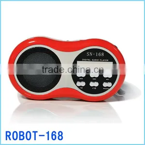 Robot-168 Portable Card Speaker ,fm Radio,speaker With TF/Micro SD Card/USB Disks thumbnail-1