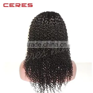 High Quality Virgin Brazilian Human Hair Natural Color Full Lace Wig With Baby Hair thumbnail-2