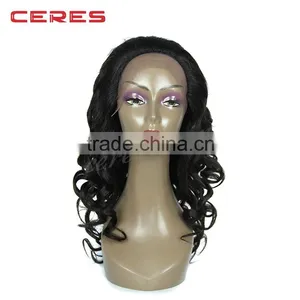 Stock Glueless Lace Front Wig Remy Hair Big Wave 100% Human Hair Lace Wig thumbnail-1