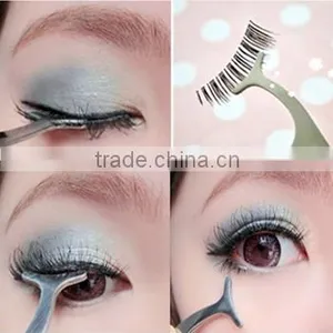 Fashionable Stainless Steel False Eyelash Applicator Eyelash Extension Tweezer thumbnail-1