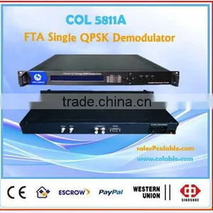 Free to Air Satellite Receiver, Single DVB-S FTA QPSK Demodulator MPEG2 Decoder,digital to Analog Converter ASI COL5811A thumbnail-1