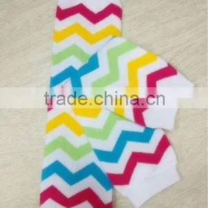 Rainbow Chevron Newest Fashion Wholesale Baby Legs Leg Warmers for Infant Toddler in Stock thumbnail-1