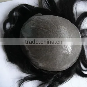 in Stock Thin Skin Toupee Natural Toupee thumbnail-1