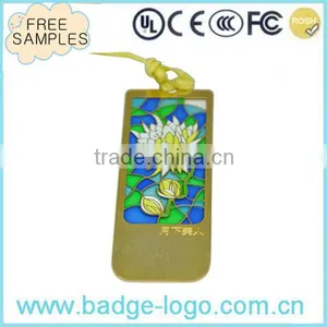 Chinese Style Etching Painted Metal Bookmark for Souvenir thumbnail-2