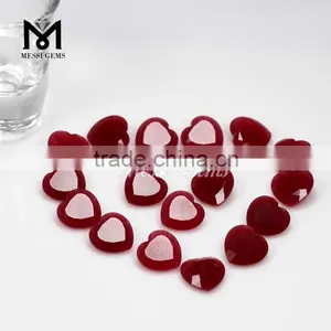 Faceted Heart Cut 18 x 18 mm Red Quartz Loose Jade Stone thumbnail-2