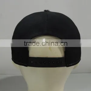 Floral Fabric Metal Button Embroidery SNAPBACK Flat Bill Hat thumbnail-3