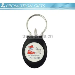 2015 Customized Metal Trolley Coin Keychain For Supermarket thumbnail-2
