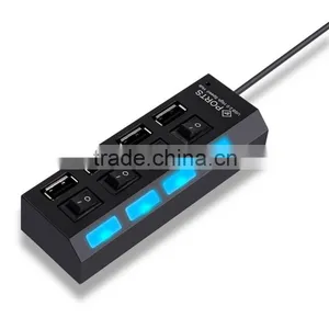 NEW Arrival High Speed USB Hub 4 Ports LED USB 2.0 Hub 480 Mbps Hub USB On/Off Switch For Computer Peripheral Accessorie thumbnail-6